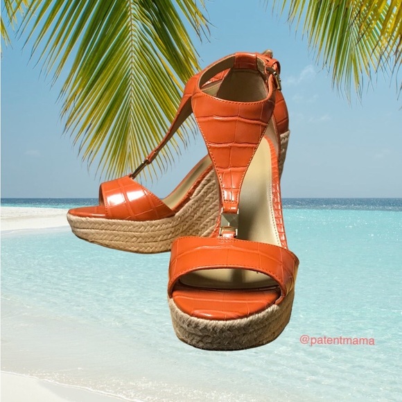 MICHAEL Michael Kors Shoes - WOMENS MICHAEL KORS SEXY 4.5” ESPADRILLE  WEDGE SUMMER SANDALS SIZE 9